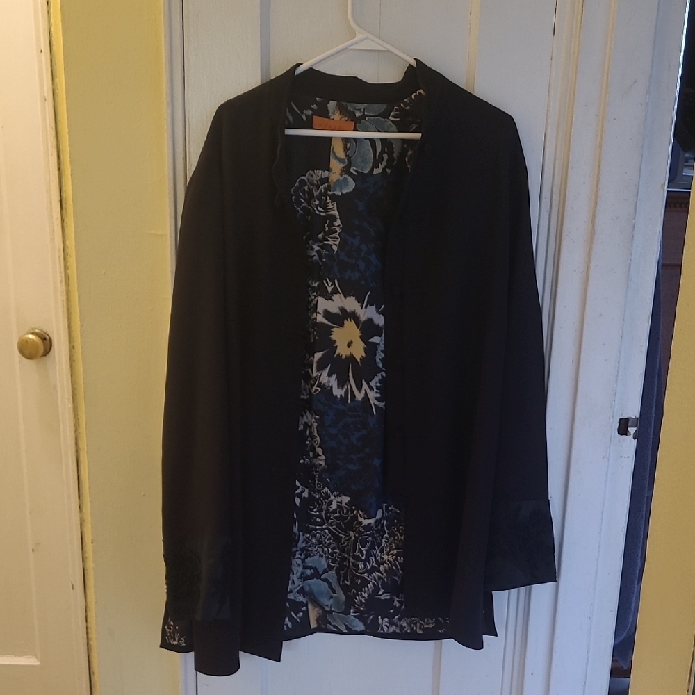 Stylish Black and Blue Women's Tunic